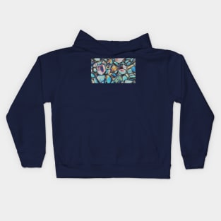 Magic beach pebbles: trippy retro edit of abstract nature photography Kids Hoodie